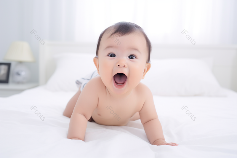 张嘴大笑的可爱的外国宝宝,高清,摄影图,摄影图片,图片大全,摄影图免费下载